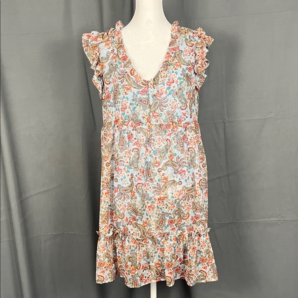Floral Ruffle Sleeve Dress